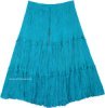 Vertical Black Spiral Frills Gypsy Skirt with Flexible Yoga Waist