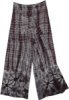 Grey Flame Tie Dye Front Slit Rayon Trousers