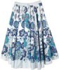 Floral Printed Cotton Mid Length Full Crinkle Skirt