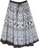 Blumine Floral Print Cotton Long Skirt