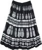 Dark Flow Ruffled Cotton Maxi Skirt in Black