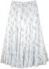 Snow Flowers Tiered Cotton Long Skirt
