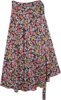 Cheerful Heavy Floral Wrap Around Rayon Skirt