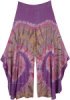 Brown White Star Tie Dye Boho Pants