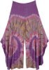 Purple Paradise Rayon Split Leg Boho Pants