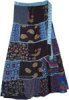 Long Linear Printed Skirt in Multi Patch Work