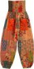 Tangerine Cosmic Sunset Wide Leg Pants with Pockets