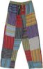 Sea Green Vertical Panels Patchwork Long Skirt