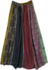 Flowery Fields Mixed Patchwork Plus Size Maxi Skirt in Rayon