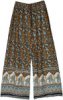 Persian Blue Palazzo Pants in Jaipuri Print