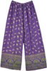 Ethnic Elephant and Floral Printed Wide Leg Palazzo Pants