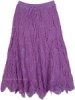 All Crochet Pattern Long Cotton Skirt in Purple