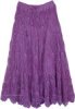 Violet Magic Extra Large All Over Crochet Long Skirt