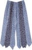 Blue Pottery Geometric Wide Leg Gaucho Pants