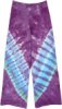 Purple Passion Straight Leg Pants with Aqua Tie Dye