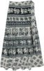 Sundance Floral Printed Rayon Crepe Maxi Long Skirt