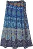 Peacock Mandala Maxi Cotton Wrap Skirt