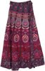 Harappan Magenta Wrap Style Skirt