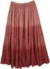Choco Lush Ombre Long Cotton Tiered Skirt