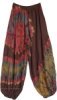 Night Flames Black Tie Dye Harem Trousers