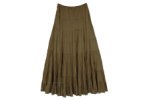 Dark Sienna Short Cotton Skirt