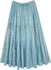 Blue Meadows Tiered Cotton Floral Skirt