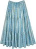 Malibu Blue Embroidered Sleeveless Asymmetrical Hem Top