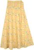 Yellow Desire Floral Print Cotton Wrap Skirt