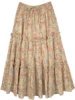 XXL Floral Block Printed Long Cotton Wrap Skirt