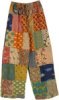 Beige Bonanza Patchwork Cotton Hippie Lounge Pants