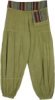 Olive Cotton Gypsy Harem Pants with Waist Pocket