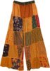 Oxford Blue Rayon Patchwork Boho Trousers