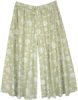 Asparagus Green Floral Printed Palazzo Pants