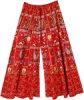 Paisley Printed Wide Leg Street Wear Hippie Pants