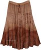 Old Copper Ombre Midi Western Skirt