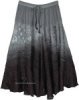 Ash Grey Flows High Low Smocked Skirt with Tiers