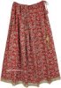 Quintessential Red Paisley Cotton Shimmer Skirt
