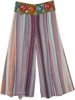 Festival Striped Pants with Hippie Style Waist