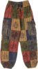Extra Long Shades Of The Sea Artsy Patchwork Pants