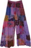 Orange Safari Rayon Patchwork Boho Fall Trousers