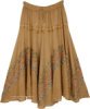 Brown Clay Flowy Renaissance Long Skirt