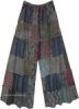 Flared Printed Palazzo Boho Pants with Box Pleats