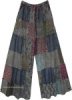 Grey Pottery Bohemian Patchwork Long Cotton Pants