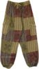 Wonderland Blossom Tie Dye Hippie Pants with Crochet Yoke