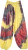 Yellow Lily Tie Dye Harem Trousers