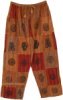 Sunrise Orange Patchwork Wide Hippie Pants