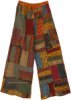 Blue Lagoon Patchwork Aladdin Pants with Smocked Waist