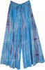 Deep Wave Blue TieDye Split Skirt Pants