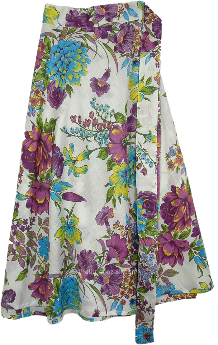 Tropical Floral Black Wrap Around Skirt | Clothing | Wrap-Around-Skirt ...