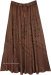 Walnut Bay Brown Flowy Maxi Skirt